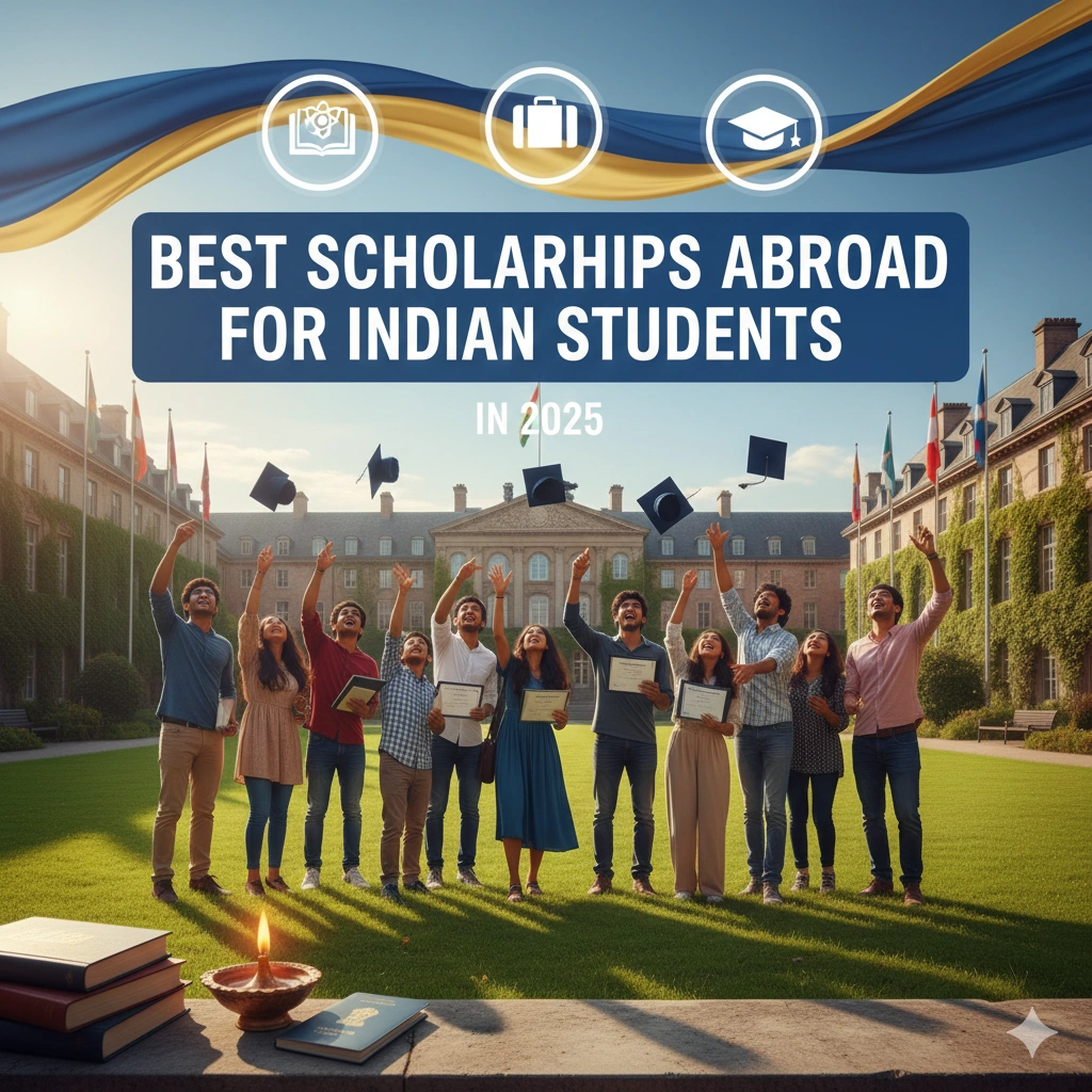 International undergraduate and postgraduate students celebrating graduation on a global university campus, representing fully funded scholarships abroad in 2025.