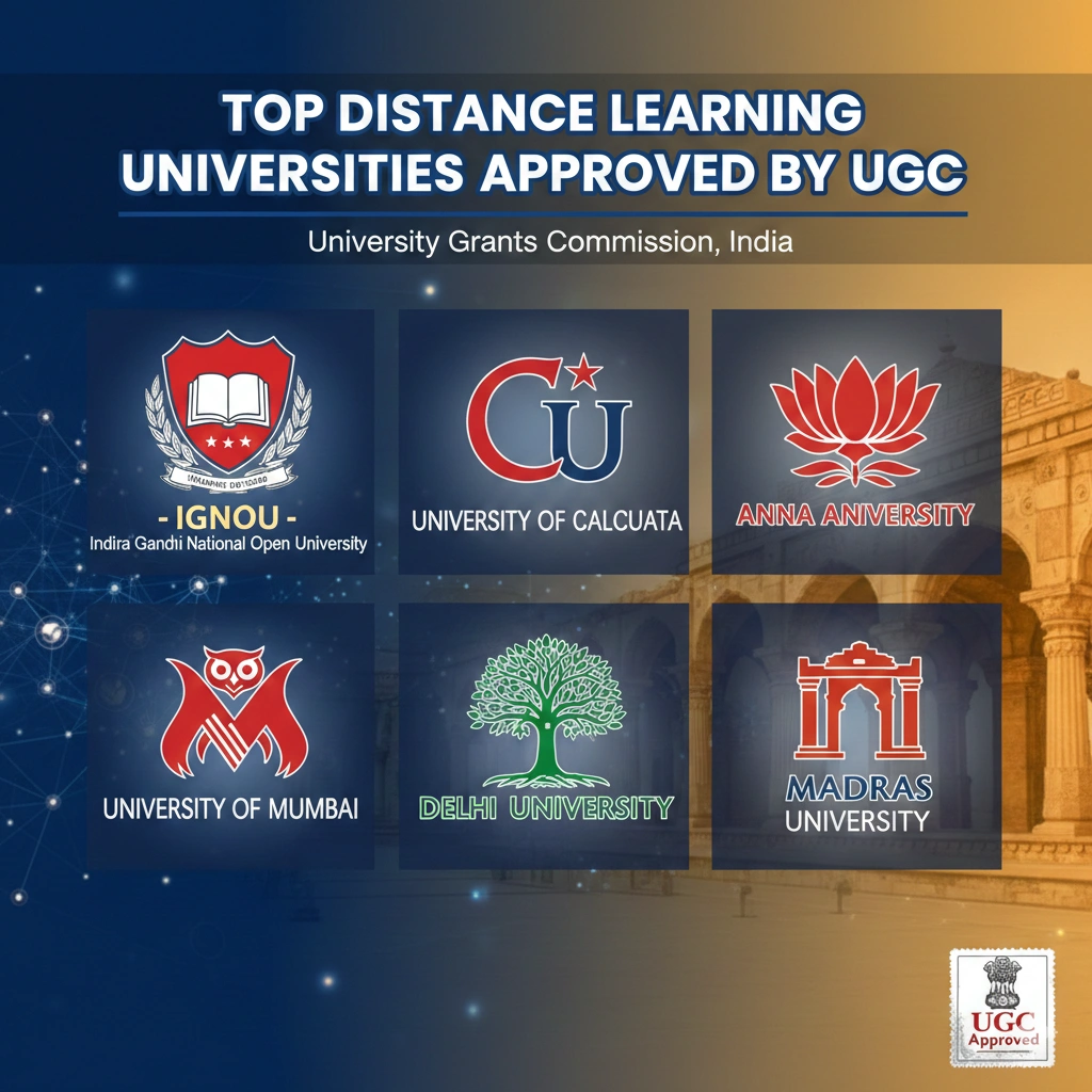 Top distance learning universities approved by UGC in India offering recognized undergraduate and postgraduate degree programs through flexible and affordable education